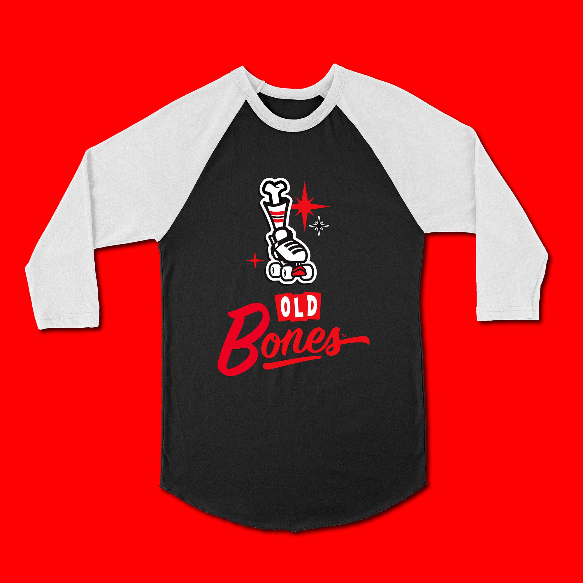 Old Bones Leg Bone Raglan T-Shirt