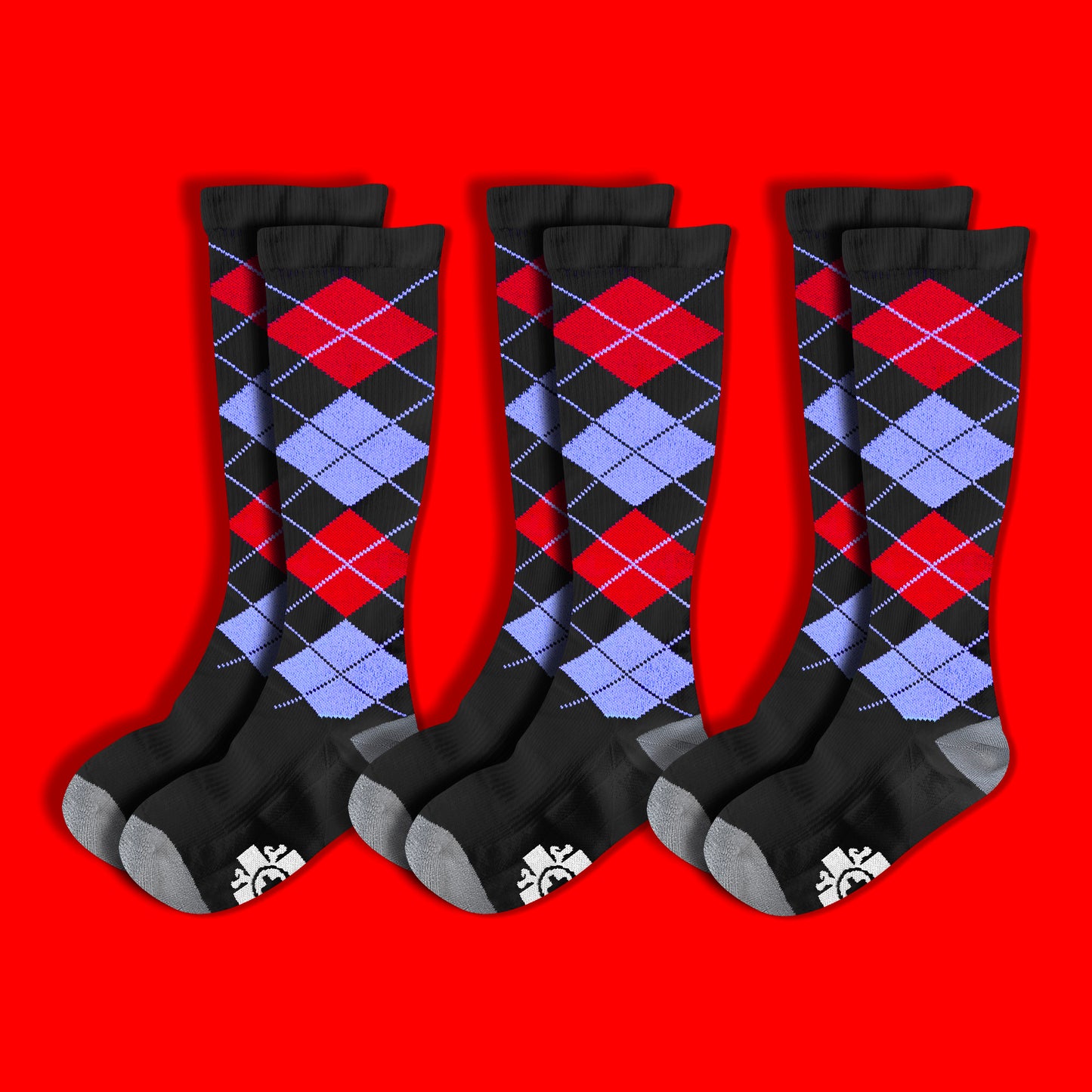 Compression Socks: ARGYLE (3-Pack)