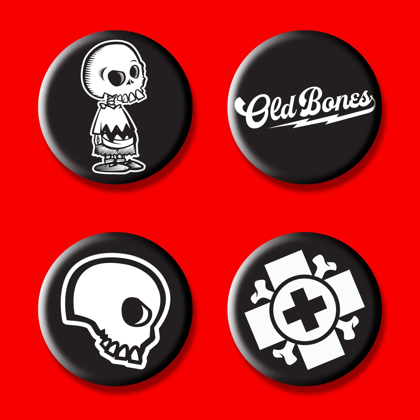 Old Bones Punk Pins (4-Pack)