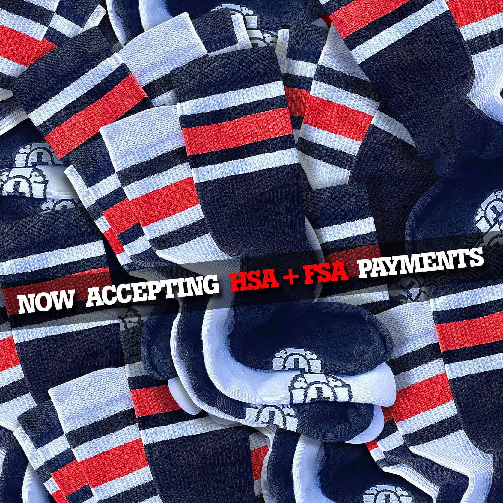 Old Bones Therapy Compression Socks: RED WHITE BLUE Stripes — product detail