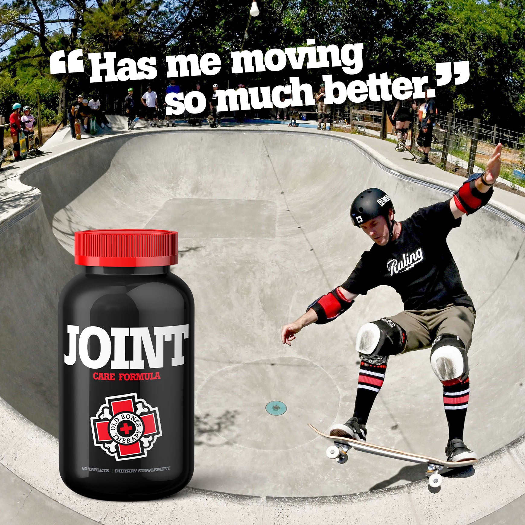 catalog-hero | Old Bones Therapy Joint Care Formula – Daily joint supplement with glucosamine chondroitin and MSM for mobility and flexibility
