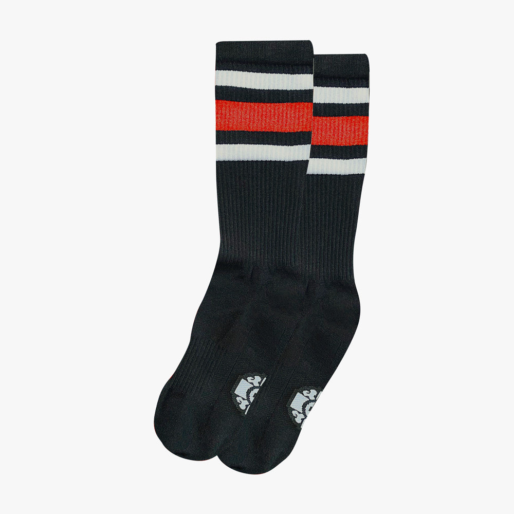 Crew Socks: RED Stripes