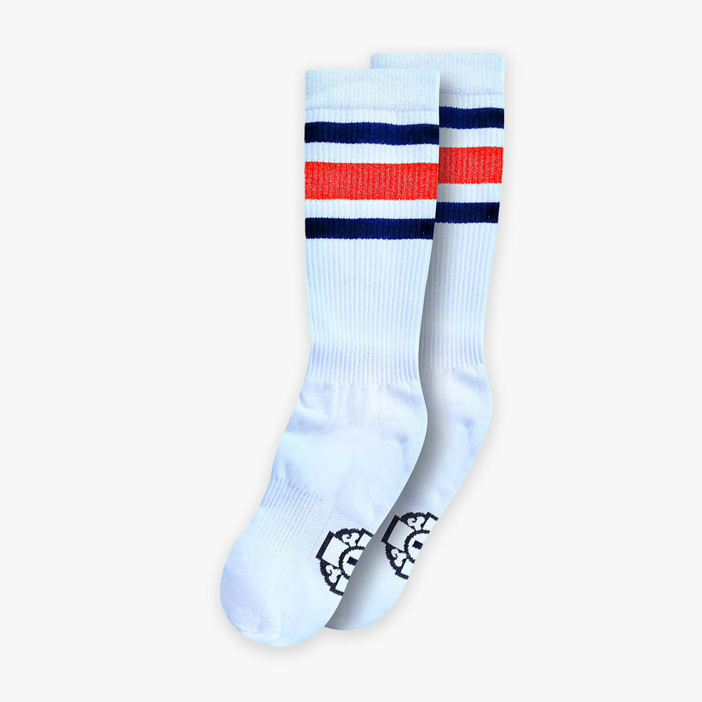 Crew Socks: RED Stripes