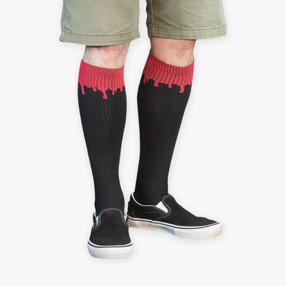 catalog-hero | Old Bones Therapy Blood Drip Compression Socks – Bold drip design medical-grade graduated compression socks for circulation and recovery
