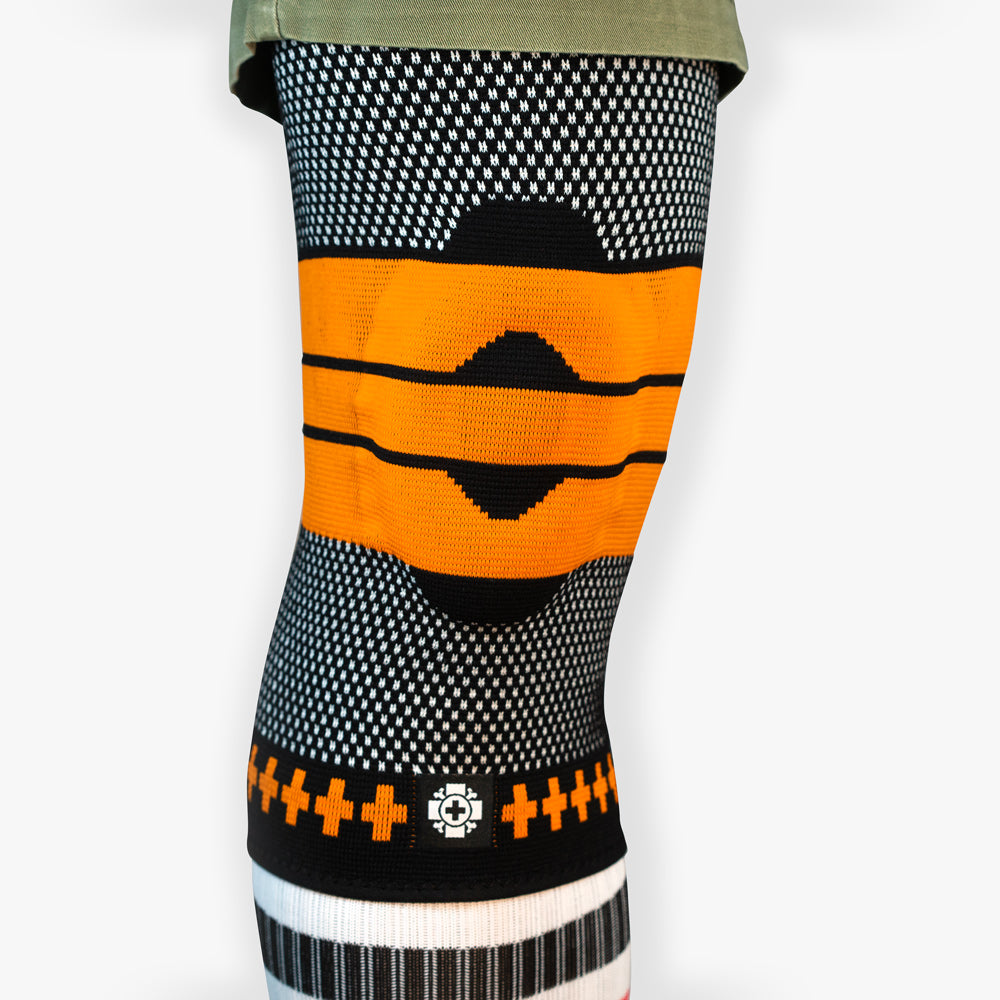 Old Bones Therapy Compression Knee Sleeve in Orange — product detail