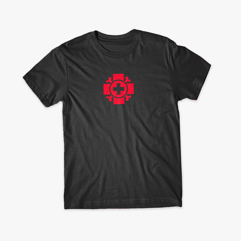 Old Bones Therapy Icon Logo Tee (Red) — branded apparel