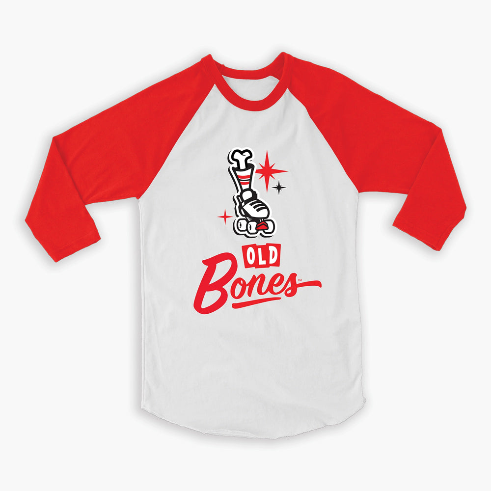 Old Bones Therapy Old Bones Leg Bone Raglan T-Shirt — alternate view
