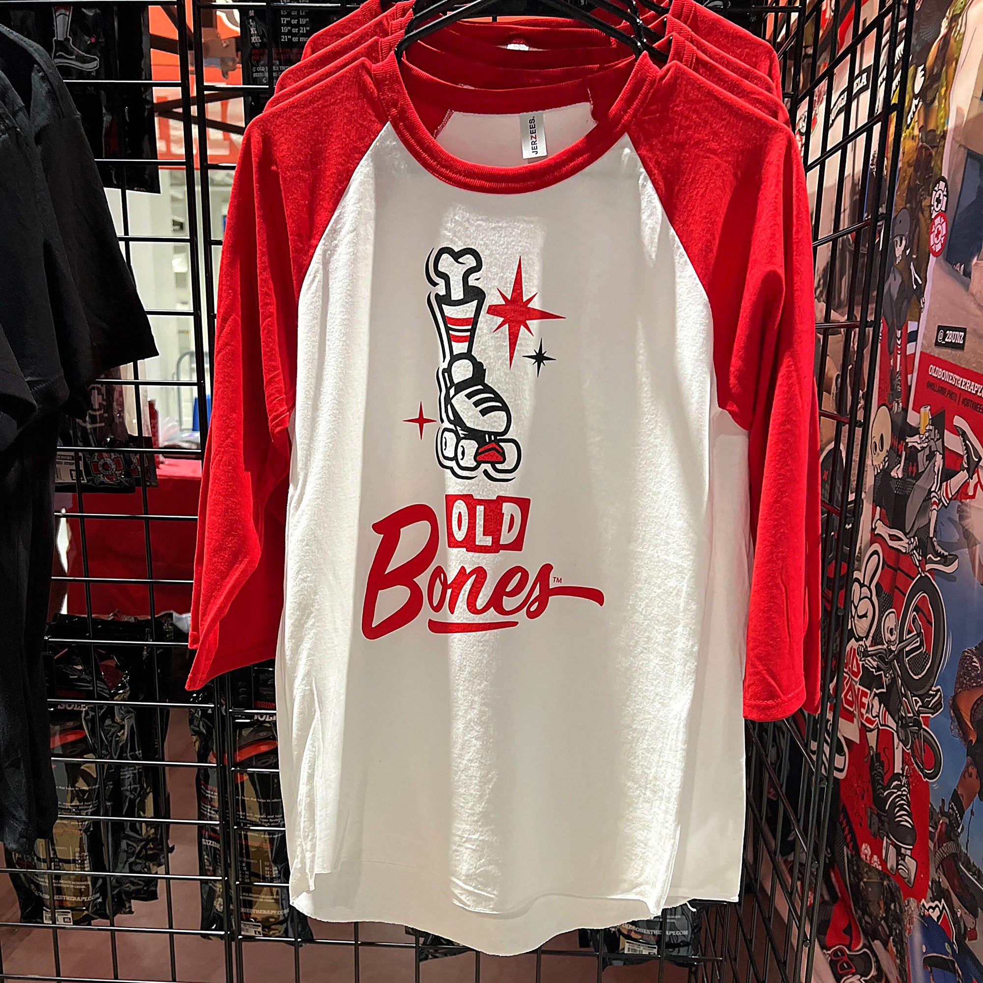 Old Bones Leg Bone Raglan T-Shirt