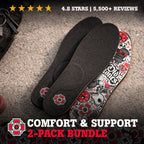 Old Bones Therapy Foot Insoles 2-Pack – Shock Absorbing and All Day insole bundle for impact protection and all-day comfort
