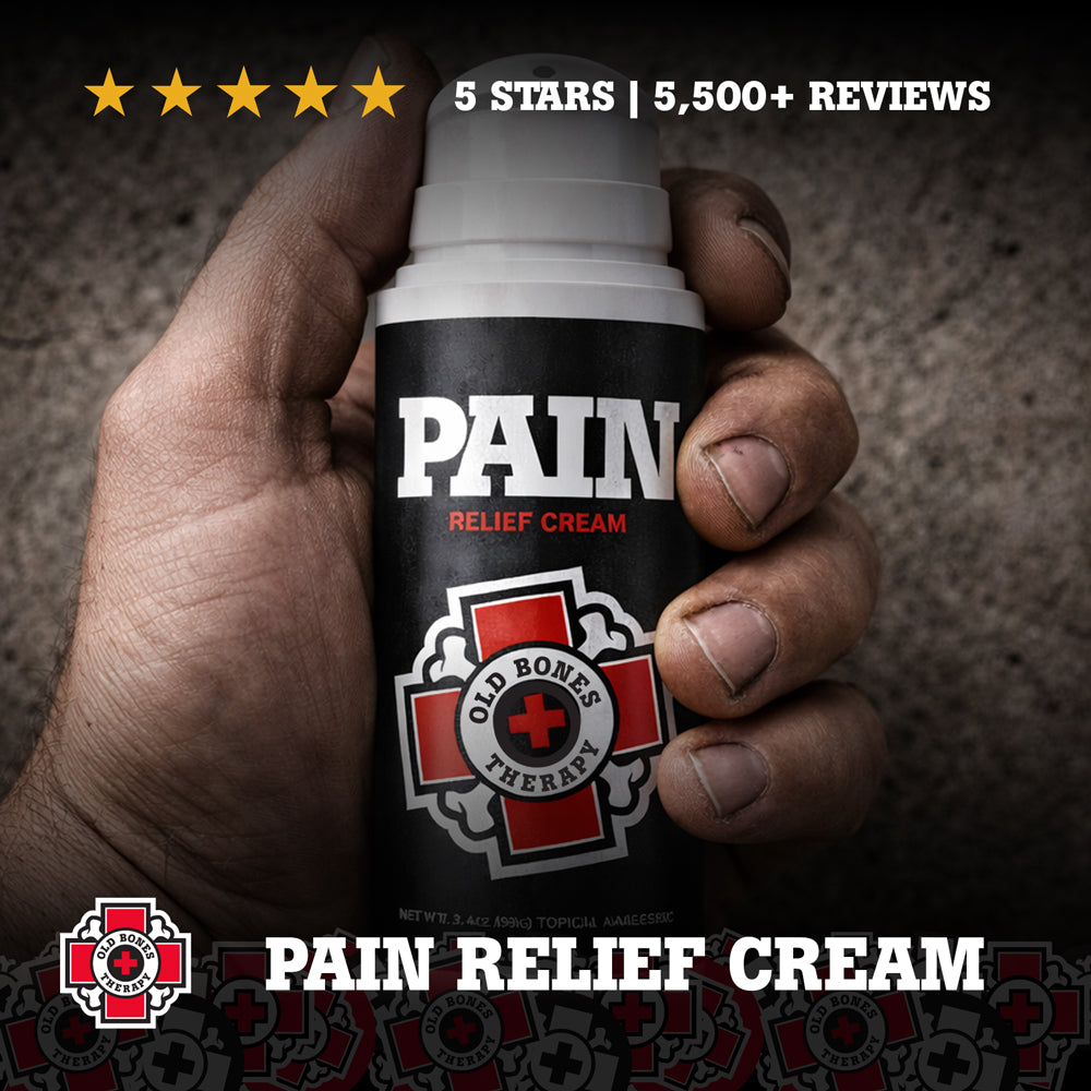 Old Bones Therapy Pain Relief Cream – Topical pain relief cream for joint and muscle soreness, inflammation, and post-workout recovery