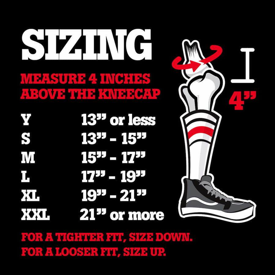 Knee Brace with Hinges sizing guide