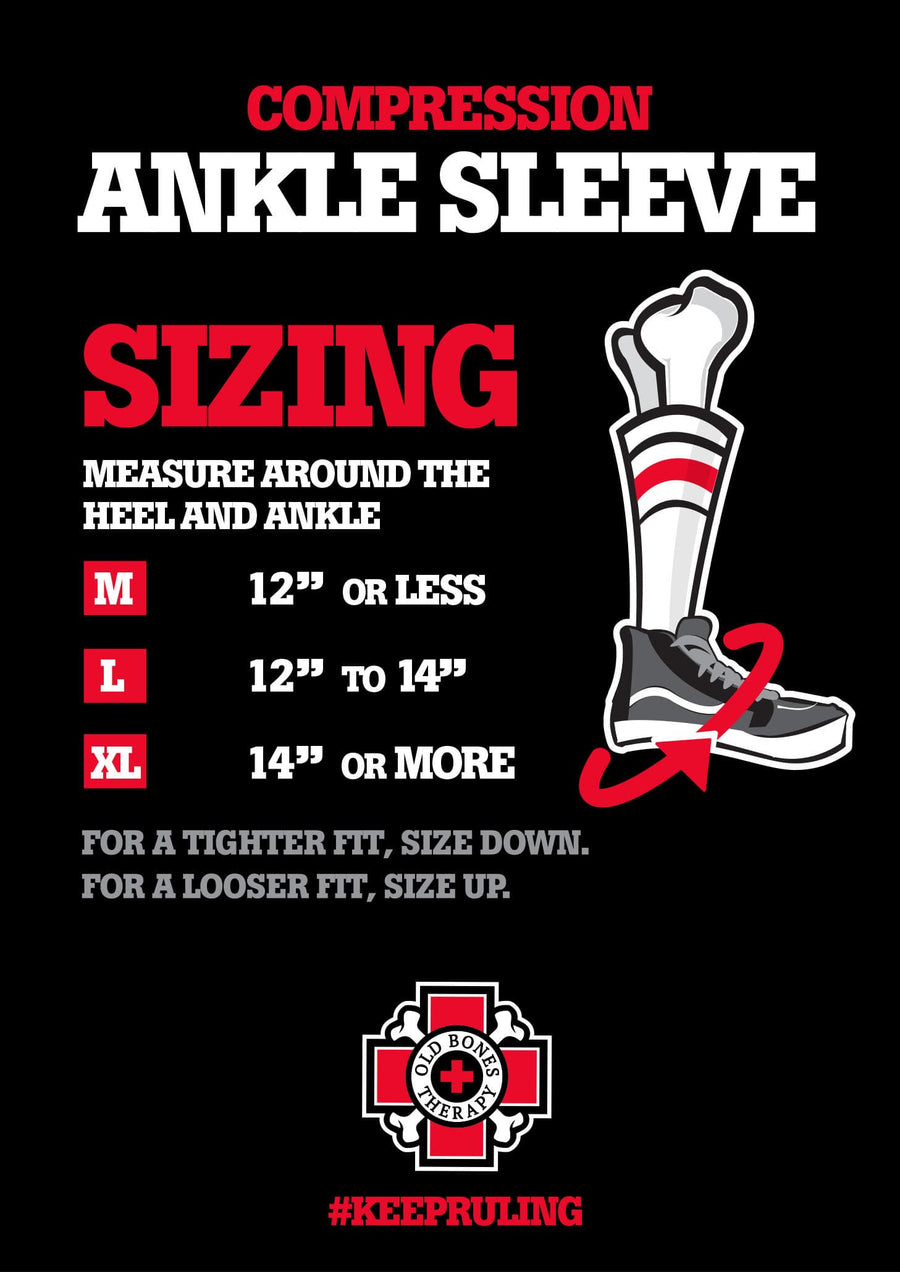 Compression Ankle Sleeve sizing guide